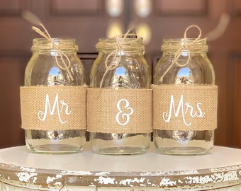 Mr and Mrs Gifts, Mr and Mrs Home Decor Modern Farmhouse Wedding Gift for Couple, Modern Farmhouse Decor Living Room, Mr and Mrs Wedding