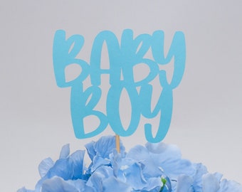 Boy Baby Shower Centerpiece Topper, Baby Shower Decoration for Boy Baby Shower Decor, Cardstock Cake Topper for Baby Shower, Baby Boy Decor