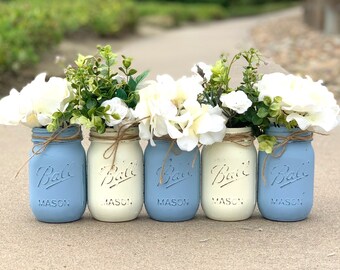mason jar flower arrangements baby shower