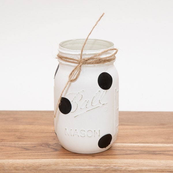 Polka Dot Mason Jar Etsy