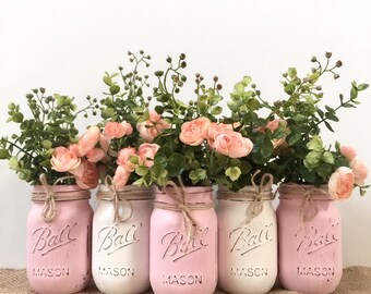 mason jar centerpieces etsy