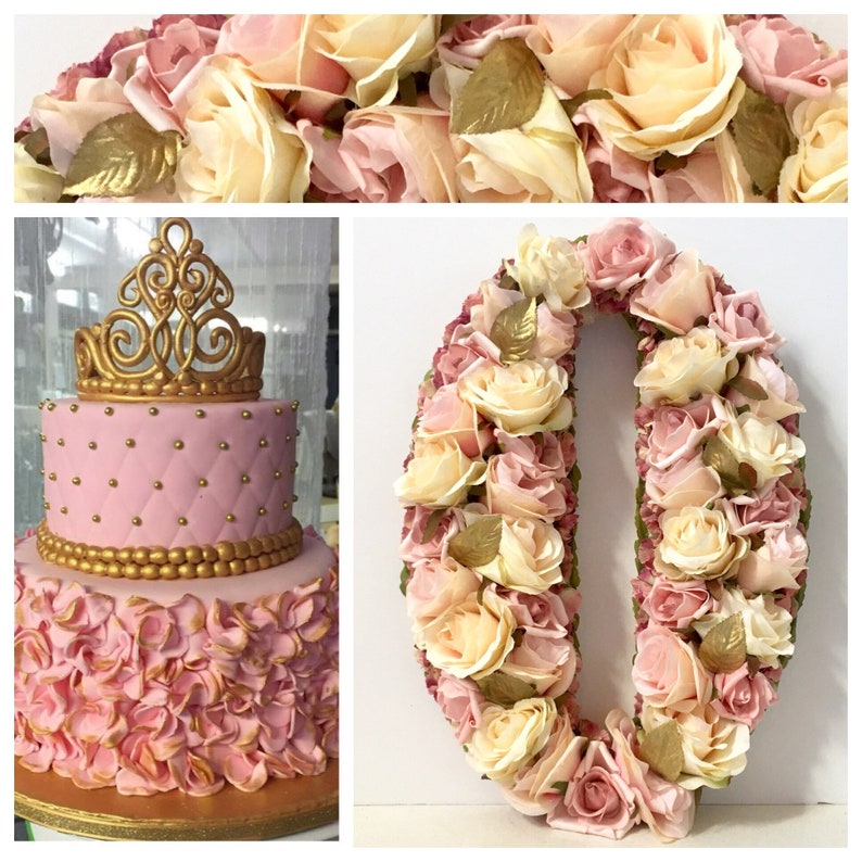 Princess Baby Shower Decoration Girl Decor Pink And Gold Decorations Fl