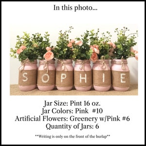 Baby Shower Mason Jar Centerpieces Baby Shower Mason Jars Centerpieces Mason Jar Decor Baby Shower Decorations Girl Rustic Baby Shower Decor image 5