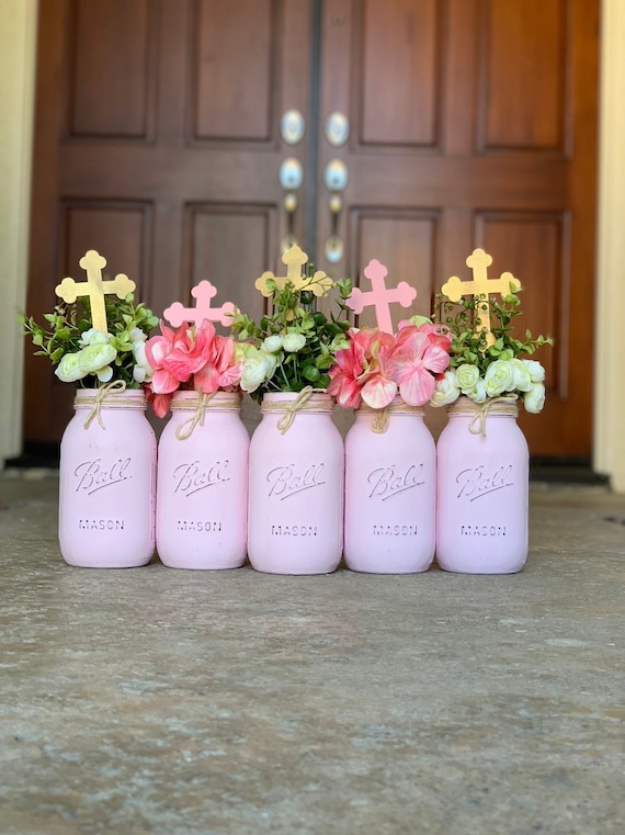 Baptism Centerpieces Girl Baptism Centerpieces Girl Baptism Etsy
