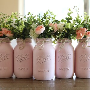 5 Pcs Baby Shower Mason Jar Centerpieces Baby Shower Centerpieces Mason Jar Decor Baby Shower Decorations Girl Rustic Baby Shower Decor