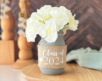 Class of 2024 Graduation Centerpieces for Table, 2024 Grad Party Decor Burlap, Graduation Decoration Rustic, Graduation Party Decorations