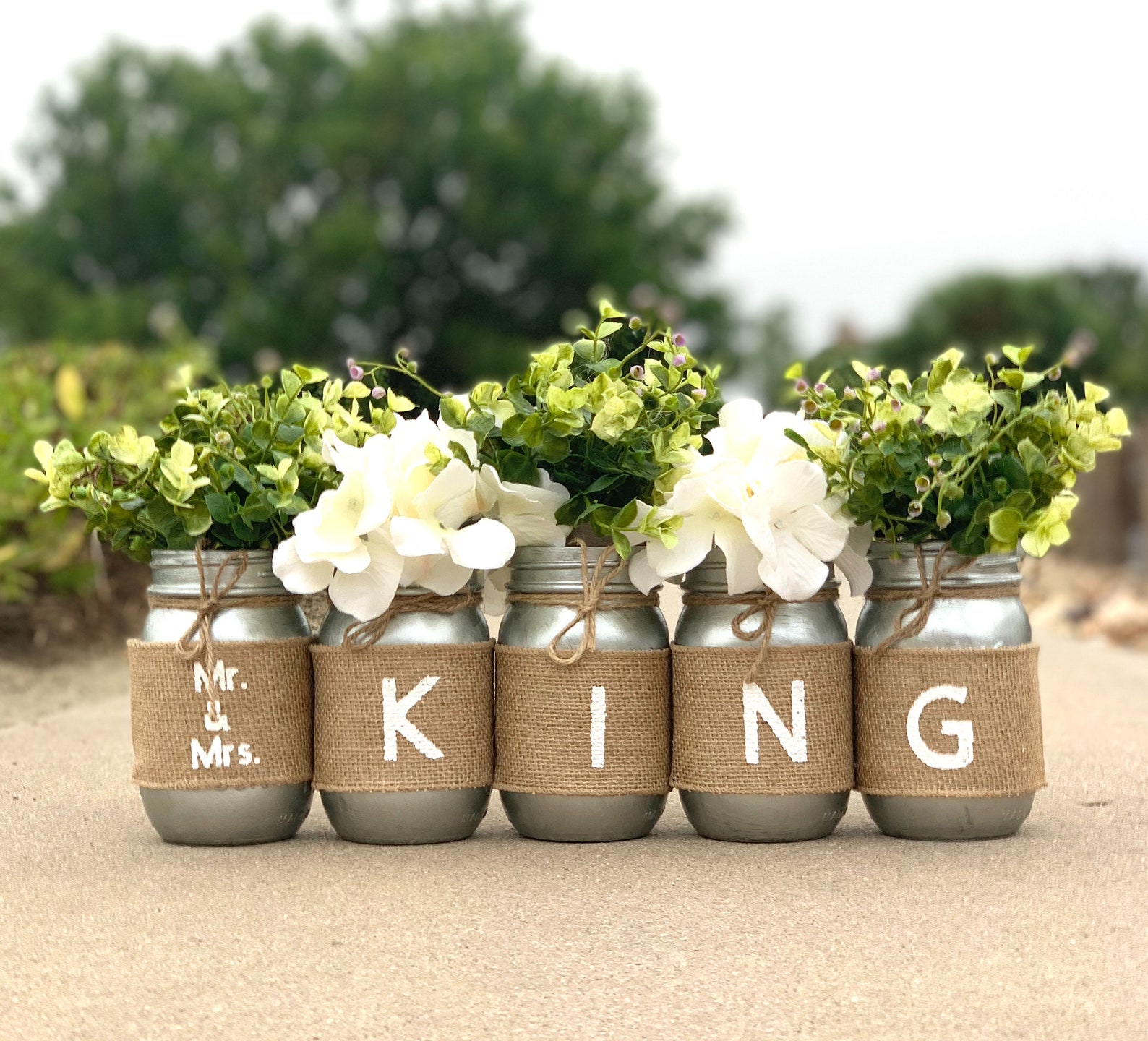 Baby Shower Mason Jar Centerpieces Mason Jar Decor Baby Etsy