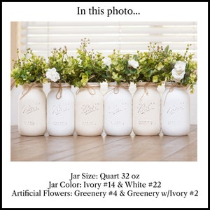 6 Pcs Wedding Centerpieces for Tables Flowers Rustic Elegant, Bulk Mason Jar Centerpieces, Wedding Vase Centerpiece, Wedding Flower Holder image 5