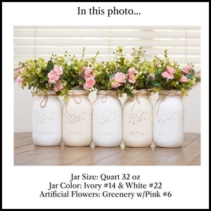 6 Pcs Wedding Centerpieces for Tables Flowers Rustic Elegant, Bulk Mason Jar Centerpieces, Wedding Vase Centerpiece, Wedding Flower Holder image 6