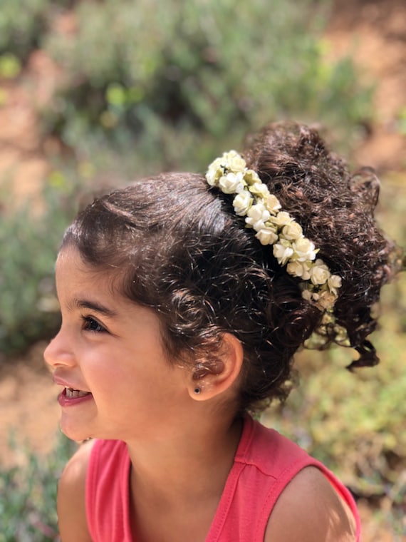 Flower Girl Crown Ivory Flower Crown Flower Girl Crown White Etsy