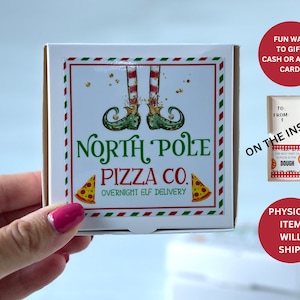 Christmas Gift Card Holder, Kids Stocking Stuffer, Best Part of a Pizza is the Dough, Physical Product will Ship! Mini Pizza Box Money Gift
