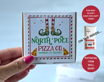 Christmas Gift Card Holder, Kids Stocking Stuffer, Best Part of a Pizza is the Dough, Physical Product will Ship! Mini Pizza Box Money Gift