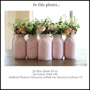 Rustic Mason Jar Centerpieces, Baptism Decorations Girl Baptism Centerpieces for Baptism Decorations for Girls, Baptism Centerpieces Girl image 5