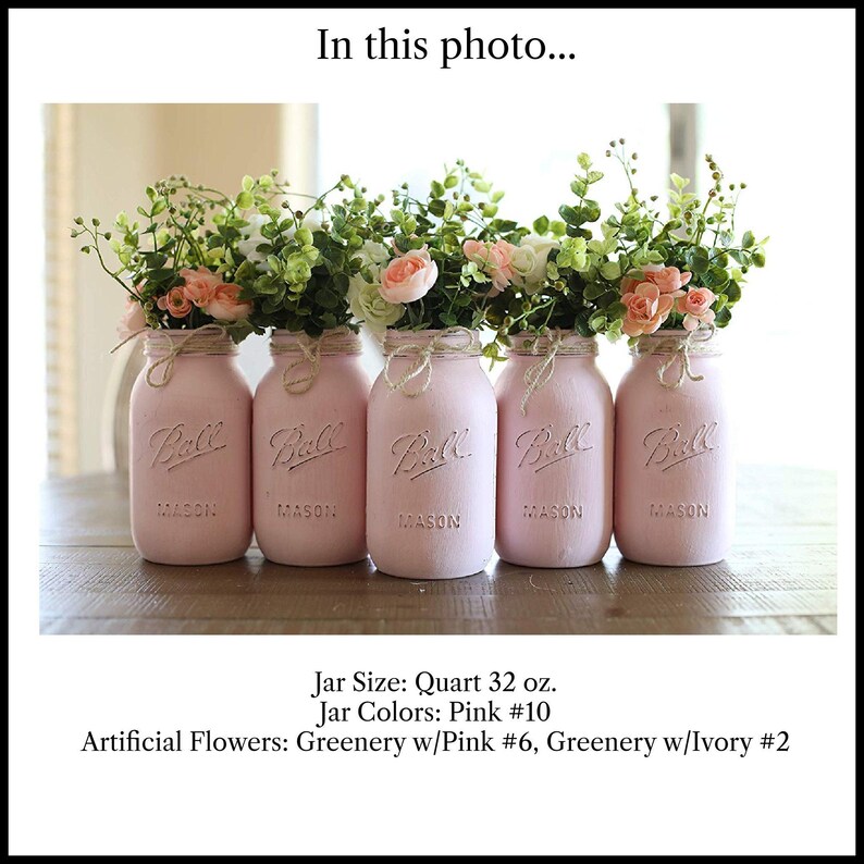 Rustic Mason Jar Centerpieces, Baptism Decorations Girl Baptism Centerpieces for Baptism Decorations for Girls, Baptism Centerpieces Girl image 5