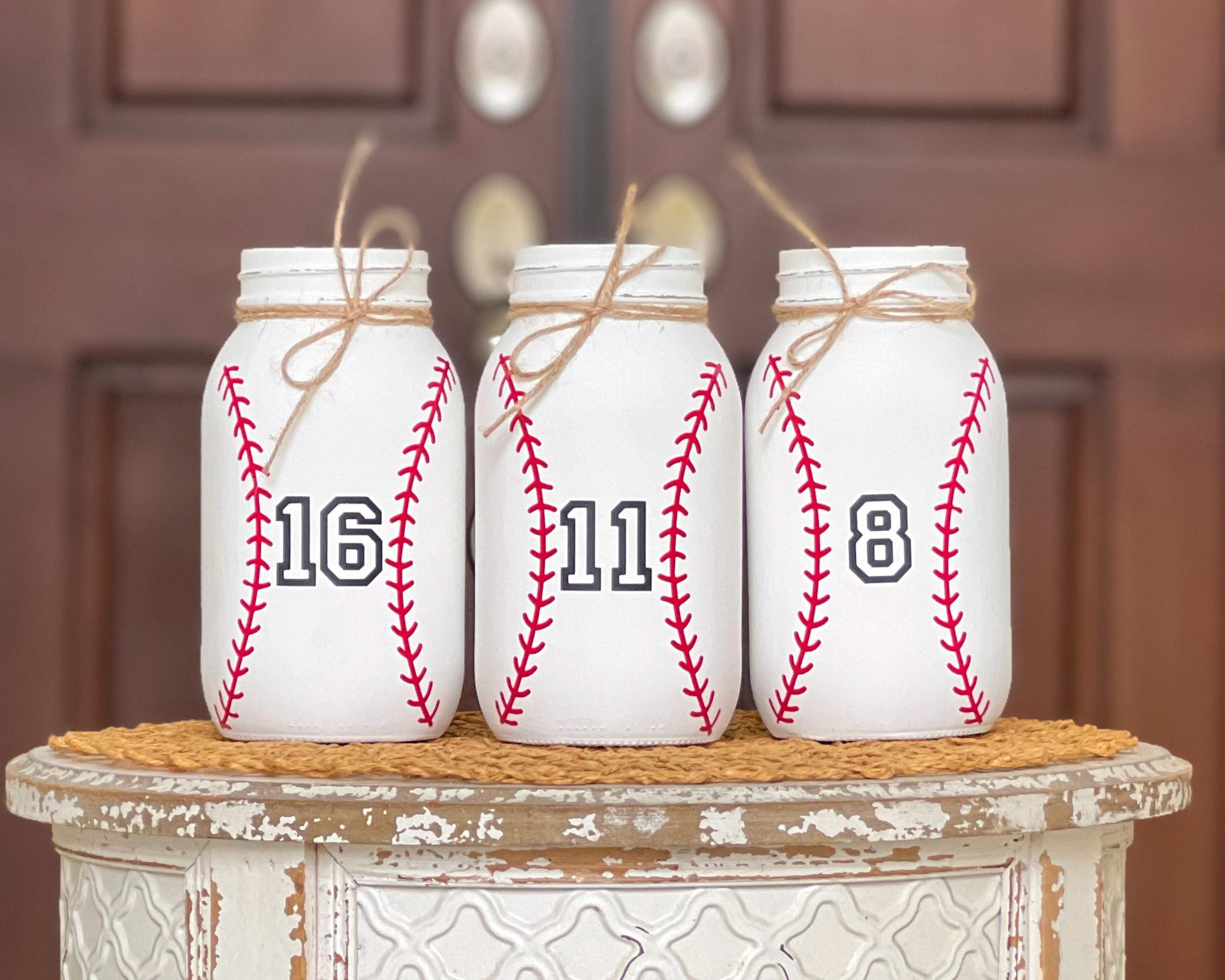 Decoraciones para banquetes de béisbol, fiesta de cumpleaños de béisbol,  frascos de vidrio de béisbol, decoración del hogar de béisbol, centro de  mesa de béisbol, florero - Etsy México, image size:2011x1609