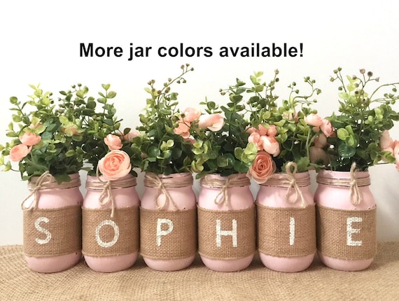 jar centerpieces for baby shower