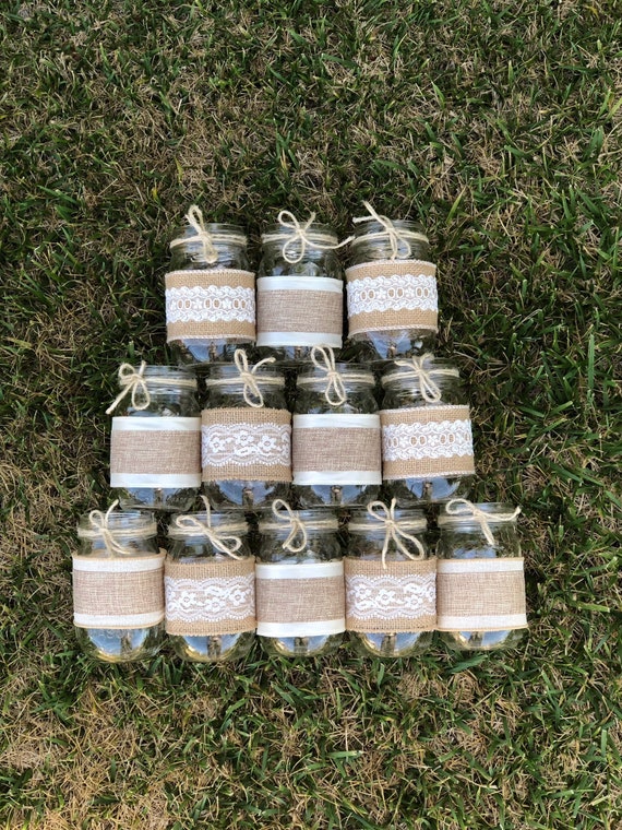 Burlap Wedding Decor Burlap Mason Jar Sleeves Burlap And Etsy