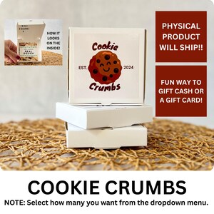 Christmas Cash Gift Card Box, Pizza Gift Card Holder, Physical Product will Ship! Mini Pizza Box Gift Stocking Stuffer, Gift for Pizza Lover COOKIE CRUMBS