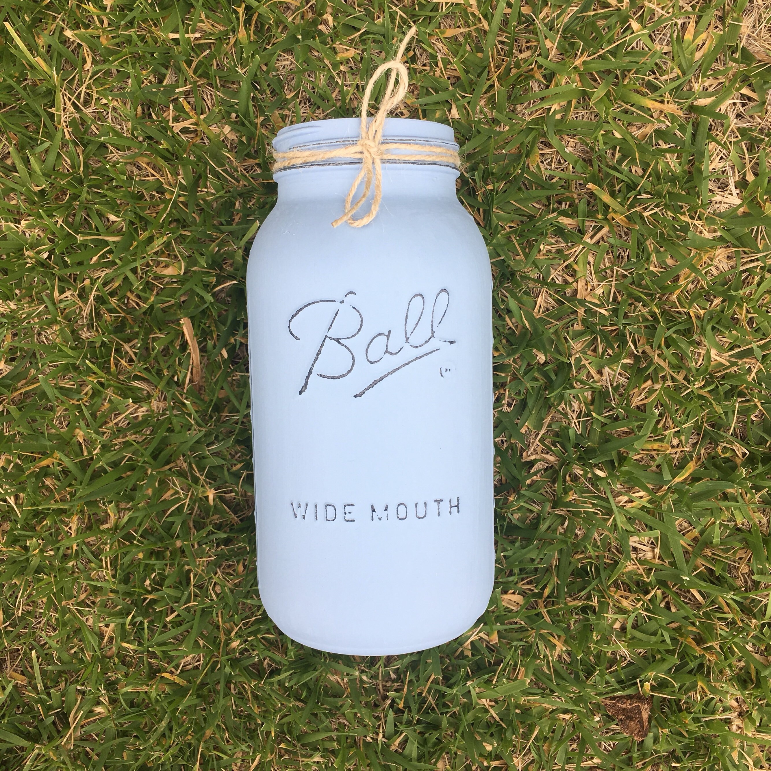 Half Gallon Mason Jar Extra Large Mason Jar White Mason Jar Etsy
