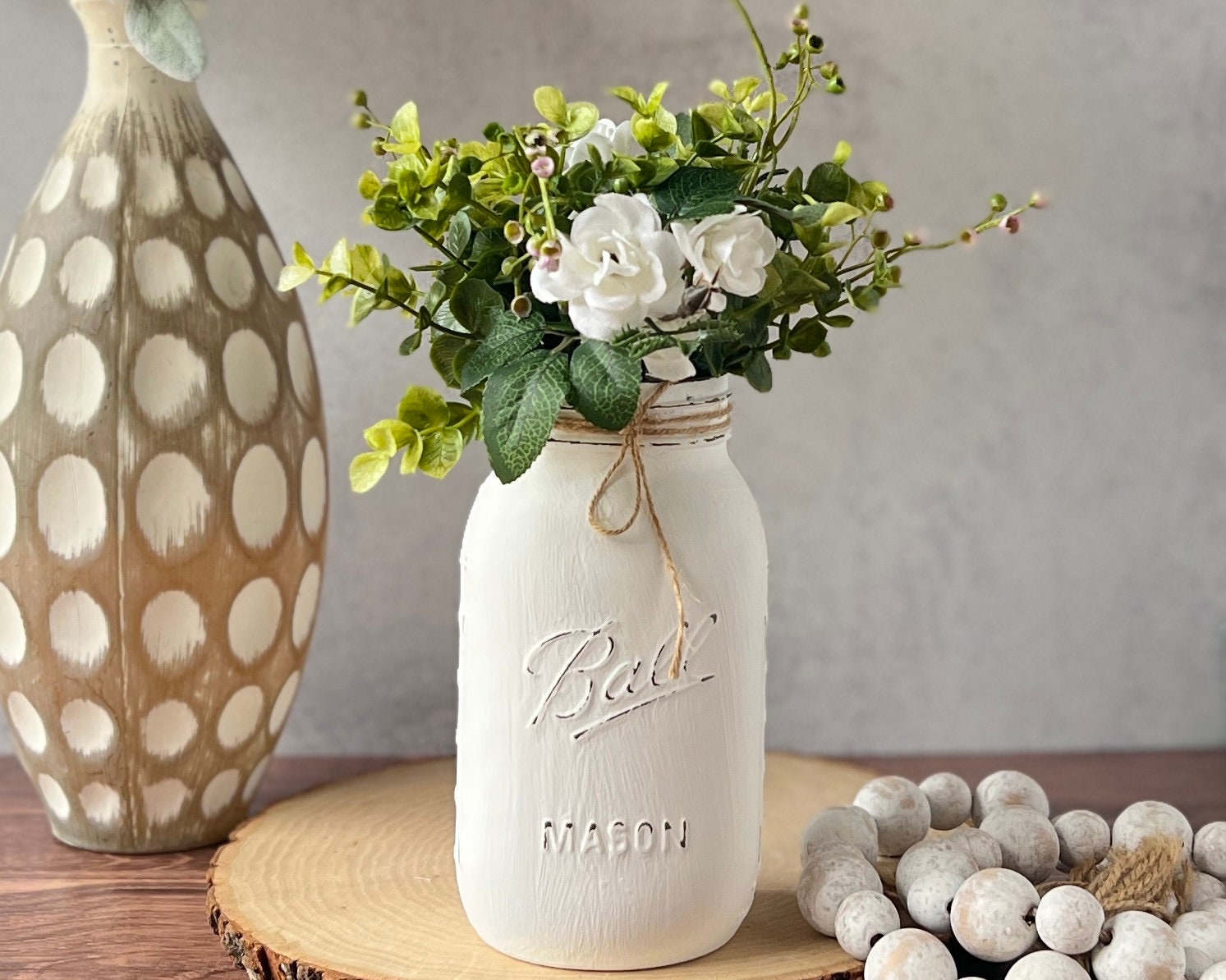 Bridal Shower Decor Floral Bridal Shower Decorations Table Decor Rustic Boho Wildflower Theme Center Pieces Mason Jar