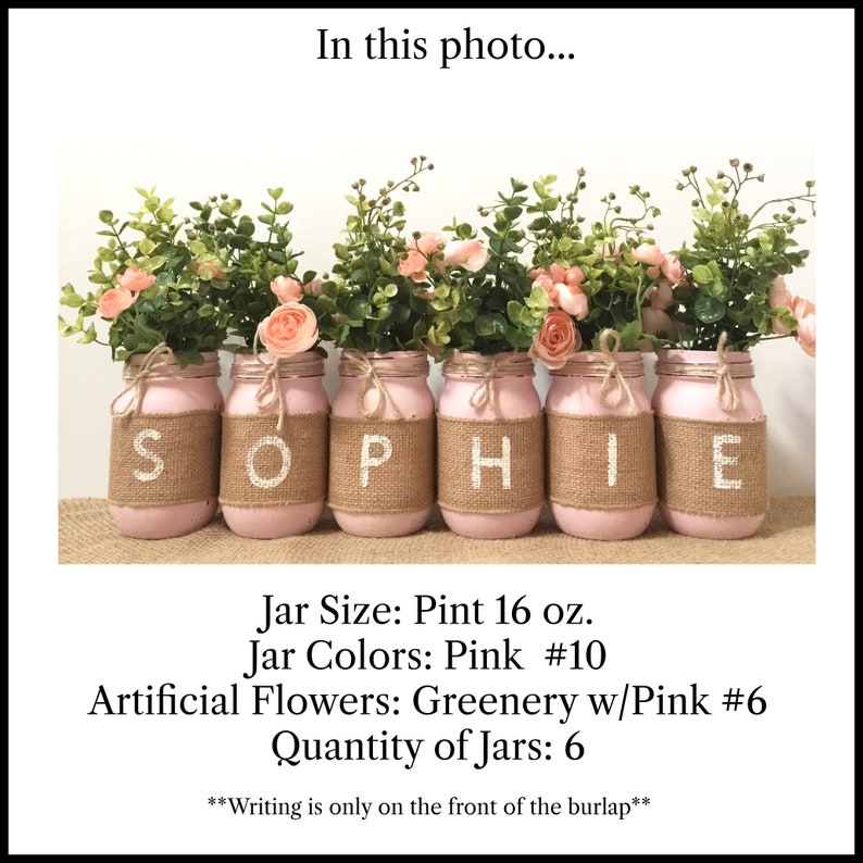 Baptism Mason Jars Boy Baptism Decorations Flowers Etsy