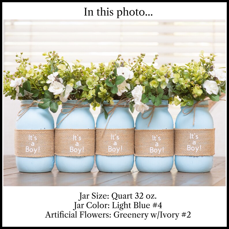 It's a Girl Baby Shower Mason Jar Centerpieces Girl Baby Etsy