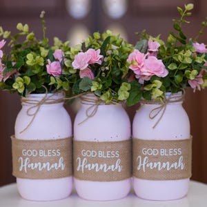 Baptism Decorations Girl Baptism Decor, Baptism Decorations for Tables, Christening Decorations Centerpiece for Girls, Rustic Baptism Decor