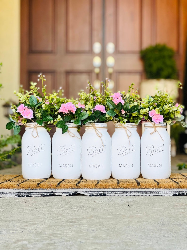 Baby Shower Mason Jar Centerpieces Baby Shower Mason Jars Etsy