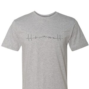 Budapest Heartbeat Skyline Shirt, White Shirt, Gray Shirt, Wanderer, Heart line, Love, Travel, Skyline, Cities, Adventure, EKG, Plus Size