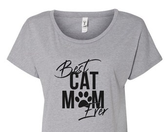 Best Cat Mom Ever Shirt - Cat Mom Shirt, Cat, Cat Lady, Short Sleeve, Mom Shirt, Gift for her, Best Mom ever, Mother's Day, Cat, Plus Size