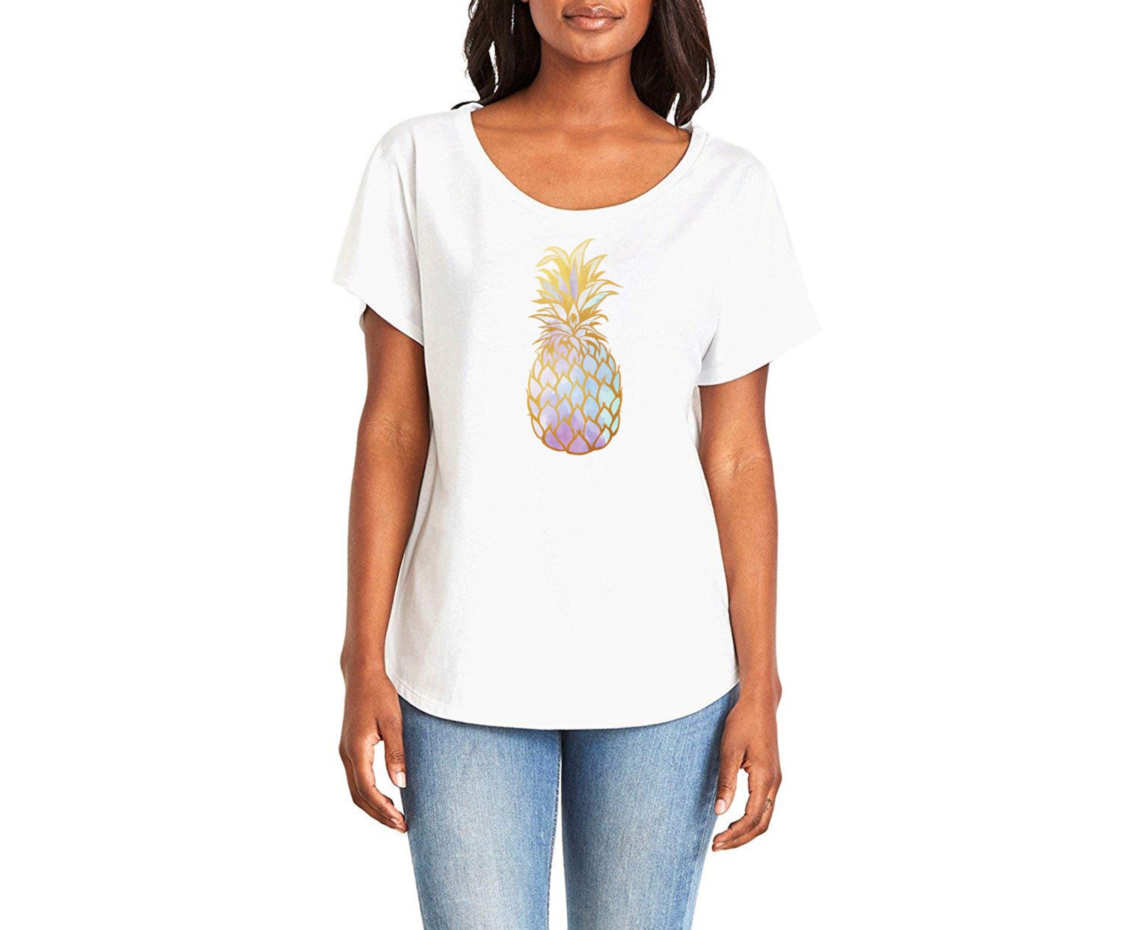 Pineapple Parade Short Sleeve Tee- Ocean Channel