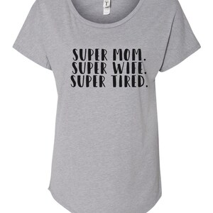 Super Mom, Super Wife, Super Tired Pajama Jogger Set Coffee Drinker ...