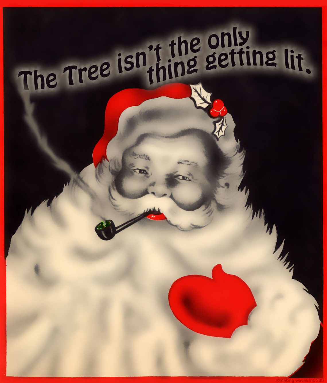 The Christmas Tree Isn't the Only Thing Getting Lit Men's Funny