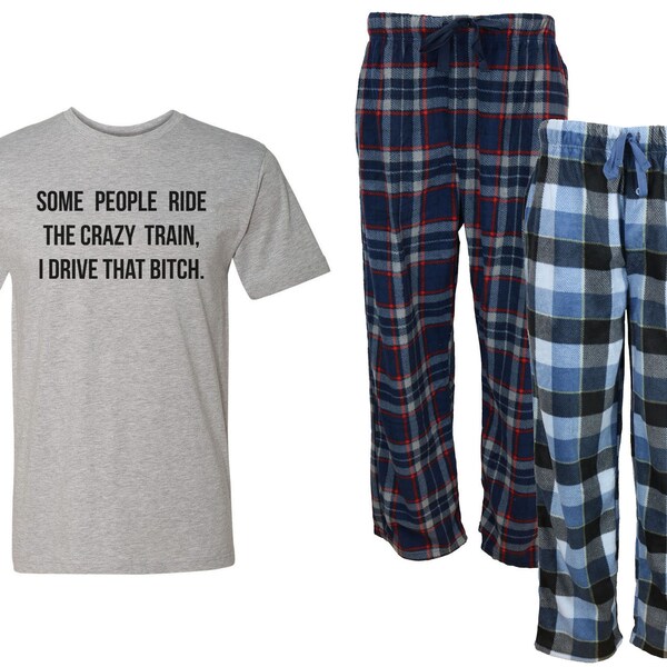 Mens Train Pajamas Etsy