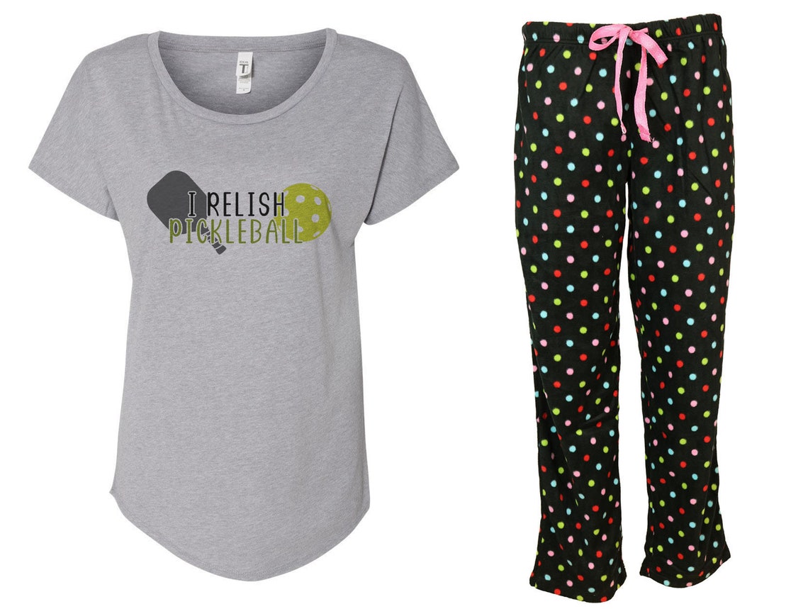 I Relish Pickleball Pajama Set Pickleball Player Gift Etsy