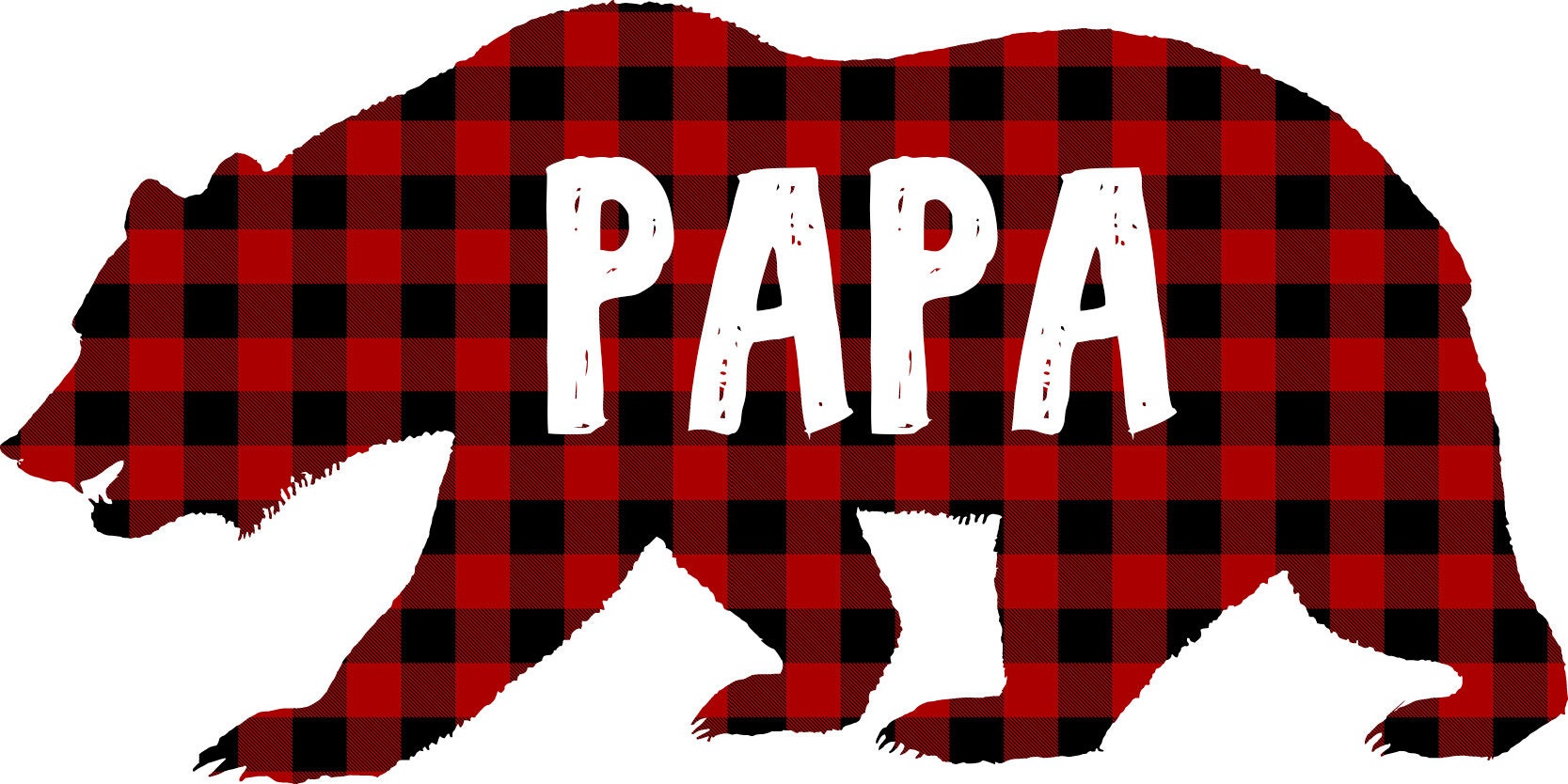 Papa Bear Buffalo Plaid Pajama Set Papa Bear Buffalo Plaid - Etsy