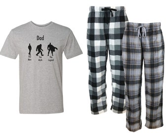 Dad Man Myth Legend Grey Pajama Set Fleece PJ Set Dad Pajama Funny Gift Father s Day Gift for Dad Sarcastic Dad Plus Size Etsy
