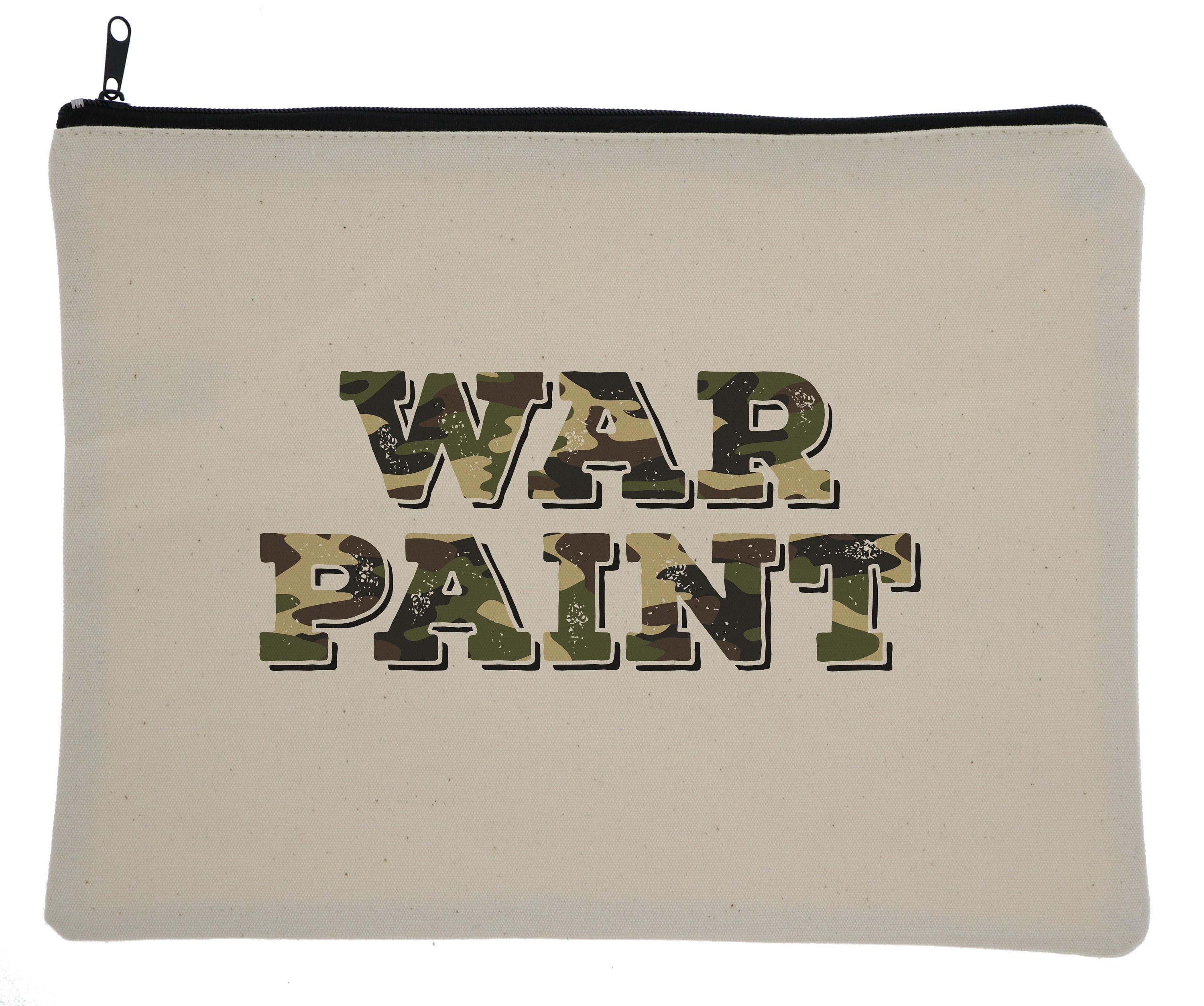 Camo War Paint Makeup Bag Canvas Zipper Top Bag Large Etsy