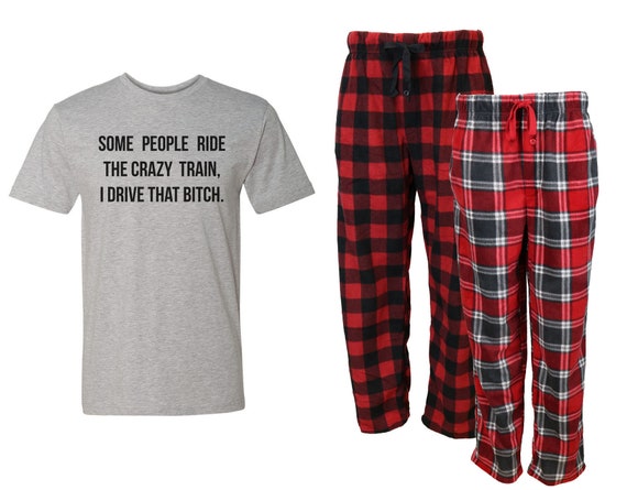 openbaring belediging specificatie Crazy Train Mens Pajama Red Set Fleece Pajama Funny Pjs - Etsy Norway