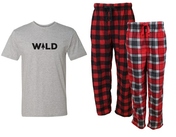 Wild Red Pajama Set Fleece PJ Set Adventurer Hunter Gift for Hiker Dad Outdoorsman Camper Deer Hunter Camping Plus Size Etsy Canada