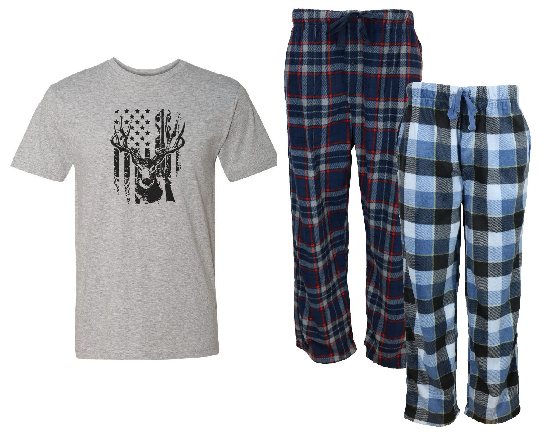 American Hunter Blue Pajama Set Fleece PJ Set Hunting Hunter