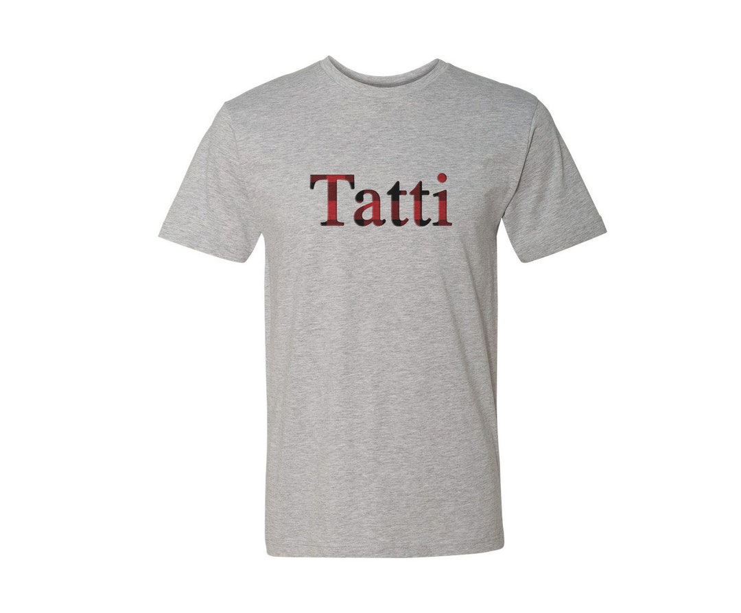 Tatti Buffalo Plaid Father Shirt, Tatti, Yiddish, Multi-lingual