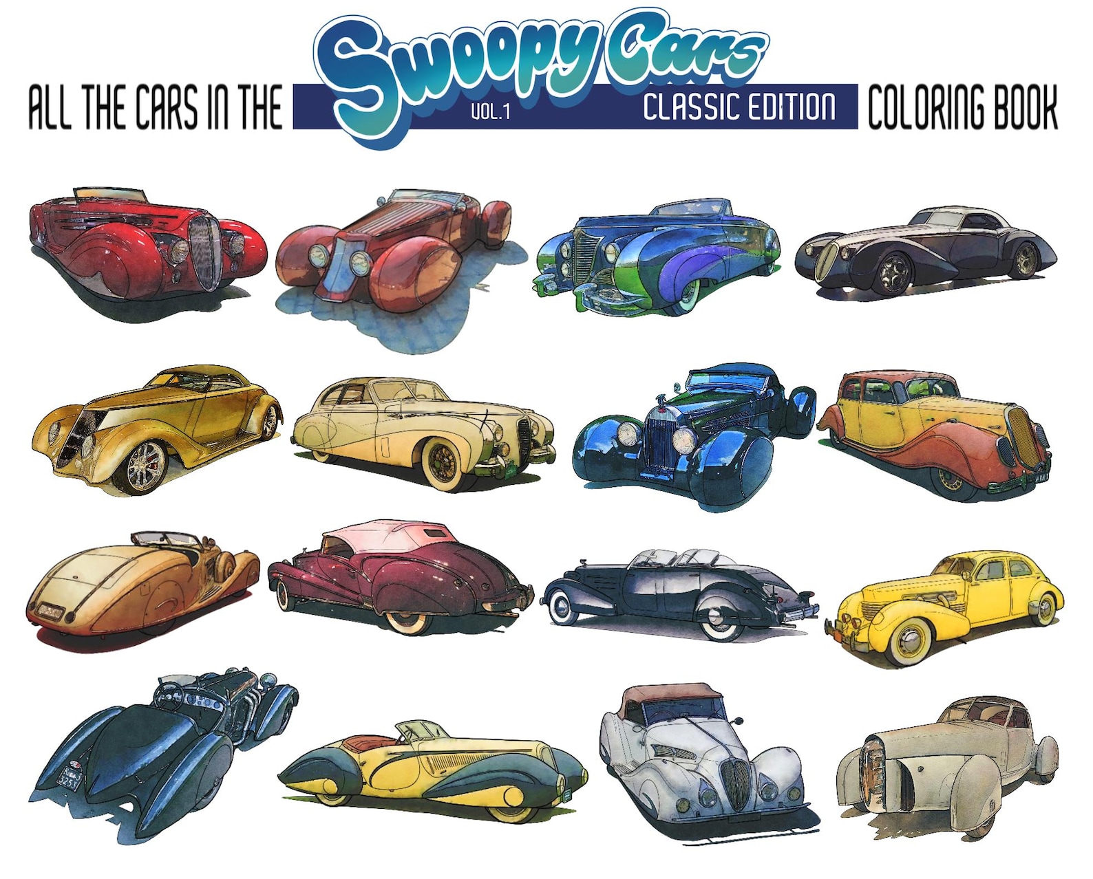 Swoopy DELAHAYE Swoopy Car Adult Coloring Page, Printable Coloring Pages ...