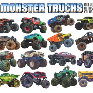 MEGA WREX Monster Truck Adult Coloring Book, Printable Coloring Pages ...