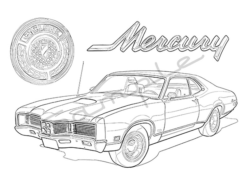 Download Muscle Cars of the 60s and 70s Vol.1 Adult Coloring Book ...