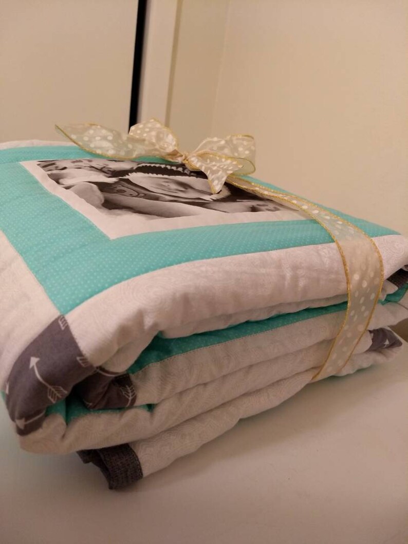 Photo Quilt Memory Quilt Personalized Photo Blanket 8x8 Etsy