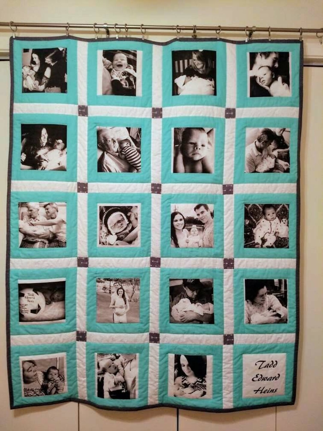 Photo Quilt Memory Quilt Personalized Photo Blanket 8x8 Etsy Canada