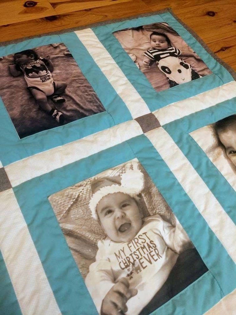 Photo Quilt Memory Quilt Personalized Photo Blanket 8x8 Etsy Canada