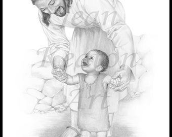 Jesus Pencil Drawing Etsy Jesus Pencil Drawing Etsy