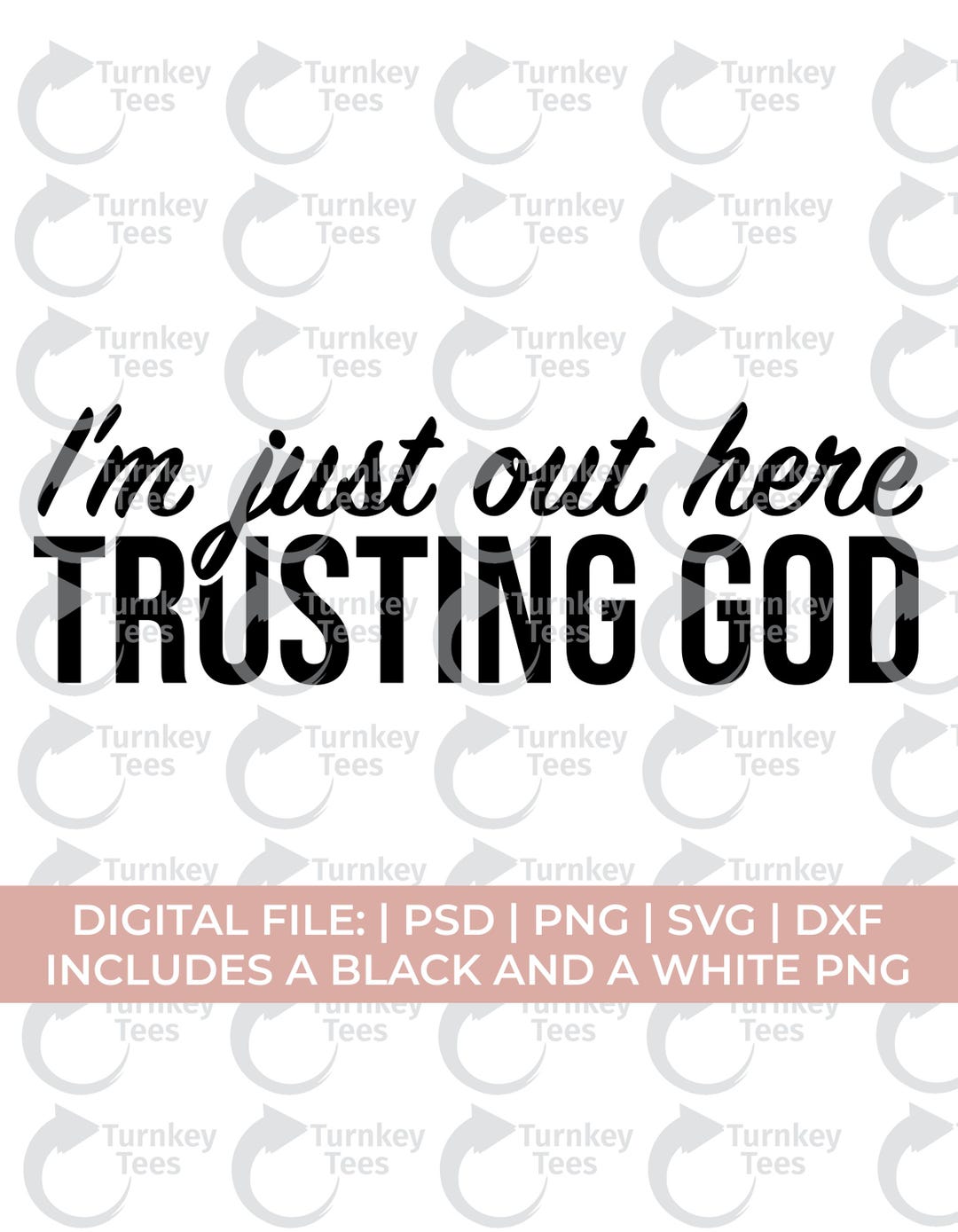Christian SVG | Trusting God Quote | Bible Faith Design | Worship Shirt ...